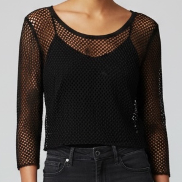 NWOT  DOLCE & GABBANA VTG 1990s Sheer Mesh 3/4 Sleeve Size 44  Goth - Picture 1 of 12